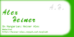 alex heiner business card